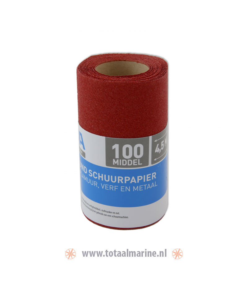 schuurpapier rol 110mm x 4,5mtr - TotaalMarine